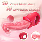 Tongue Vibrator Adult Sex Toys For Women - 3 In 1 Octopus Tentacle Swing Vibrators With 10 Vibrations & 10 Tongue Licking Modes, Clitoral G Spot Stimulator Dildo For Couple Games (Red)
