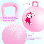 6Pcs Hopper Balls For Kids 3-8, 18In Bouncy Ball With Handle, Sit On Hopping Toys For Sport/School/Team Active Play, Hippity Hop Ball For Indoor Outdoor Games With Pump