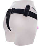 Vibrating Strap On Dildo Dong With Adjustable Harness For Lesbian Realistic Anal Sex Toys For Female Masturbation(Pink)