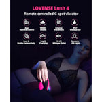 Lush 4 Remote Control G-Spot Vibrator, Wearable Long Distance Adult Sex Toys & Games With Led Light, App Controlled Egg Vibrators For Women Couples, Powerful Vibration, Discreet, Waterproof