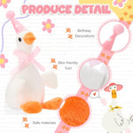 16 Sets One Silly Goose Birthday Decor Adopt A Goose Favors Small Stuffed Plush Animal With Birthday Party Hats Ribbon Bow For Adopt A Pet Theme Party Supplies Gifts Baby Shower