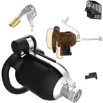 Male Bdsm 3D Cock Cage Set With 4 Cock Rings Stainless Steel Urethral Plug Dilator, Barbed Inside Cage Spikes, Cbt Chastity Cage Belt Men Abstinence Penis Bondage Sm Extreme Fetish Sex Toy