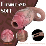 Thick Male Sex Toys Penis Enlarge Sleeve Dildo Sheath, Silicone Glans Exposed Men Couples Intimacy Dildo Cuff, Adult Penis Cover With Cock Ring