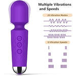 Rechargeable Silicone Wand Vibrator + 22Inch Super Long Anal Beads
