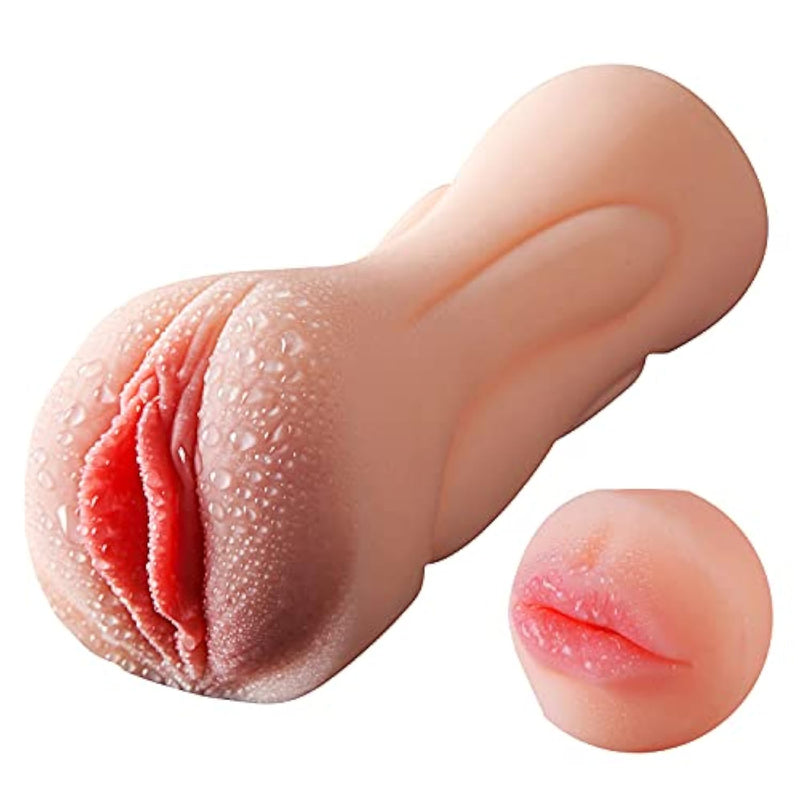 600G Pocket Pussy Male Masturbator Mens Sex Toys For Men 2 Insertable Channels 2In1 Masturbation Toy With Realistic Mouth Textured Vagina And Tight Anus Adult Toys Sex Doll Men Masturbation
