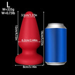 Big Red Butt Plug Anal Adult Sex Toys, Dual-Use Liquid Silicone Soft Anal Butt Plug Dildo Suction Cup Stretcher Anal Play Sex Toys for Beginners to Advanced Users (Large)