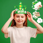 24 Pack St. Patrick's Day Crown Craft Kit with Shamrock Hats & Stickers