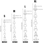14In Anal Beads For Men/Women, Tpe Anal Plug Vaginal Anus Dilator Prostate Massage Adult Erotic Sex Toys For Beginners (Clear, S)