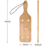 14Inch Bamboo Spanking Paddle With 5 Holes For Adult Bdsm Sex Play