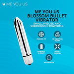 Blossom 10 Mode Compact Bullet Vibrator, Silver