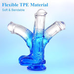 10 inch Thick Colorful Dildos, Soft Fantasy Dildo Sex Toys with Suction for Women, Men G spot