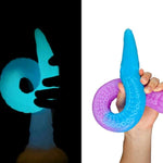 Super Long Tentacle Anal Plug,Silicone Anal Dildo Luminous Butt Plug Monster Dildo Fantasy Toy With Strong Suction Cup Prostate Stimulator Anal Dilator Prostate Vaginal Training (18.5 Inch)