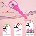 Vibrating Anal Plug With Bead Women G Spot Clitoral Massager Adult Sex Toys Pleasure Prostate For Mens Small Easy Carrying (Purple)