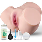 Sex Doll Sex Toys For Men - 7.5 Lb Realistic Male Masturbator Pocket Pussies, Mens Sex Toys With Lifelike Vagina And Anal Stroke, Adult Toys Big Butt With Care Kit Cleaning & Maintenance Set Powder