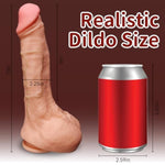 13 Inch Realistic Huge Dildo Curved Beginner Sex Toy, 2.25" Diameter Thick Big Long Dildos Safe Pvc Material With Strong Suction Cup For Hands-Free G-Spot Stimulation & Anal Play For Women Men Couples