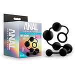 - Blush Anal Adventures Platinum - Advanced 16 Inch Large Puria Silicone Anal Beads - Ultrasilk Smooth - Sturdy Retrieval Ring - Flexible - Graduated Beads For Comfort, Sex Toy - Black
