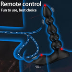 Vibrating Anal Beads Butt Plug With Remote Control, 10 Modes Silicone Prostate Massager Anal Vibrator, Waterproof Anal Toys For Men Women Couples, Beginner-Friendly Adult Sex Toys For G Spot Pleasure
