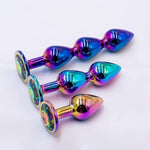 3 Piece Metal Anal Plug Sex Toys, Anal Bead Aluminum Butt Plug Set With Jeweled Base, Anal Beads Prostate Massage Sex Toys, Adult Toys For Adults Beginners To Advanced Male Female Toys Set