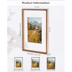 2 Pack 18 x 24 Floating Picture Frames, Solid Wood Double Plexiglass Wall Frames