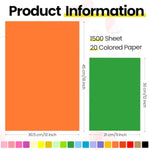 Bulk Colored Construction Paper Set for Arts and Crafts Projects