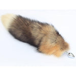 Sex Toys Anal Plug Real Fox Tail Fur And Stainless Steel Natural Color (Multi)
