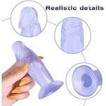 Realistic Dildo, Sex Toys For Beginners, Anal Plug For Women, Lesbians, Men, Gay And Couple (4.5" Blue)