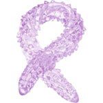 15.35 Inch Double-Ended Dildos,Realistic Flexible Crystal G Spot Dildo With Particles Double Sided Dildos Sex Toys For Women,Men,Purple