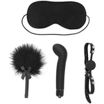 Sex Bondage Bdsm Kit, Basic Restraints Set Toys For Adults Couples - Ball Gag For Mouth, Feather Tickler, Blindfolds For Sex Play, Vibrator Female For Beginner Sex Games