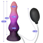Squirting Dildo With Suction Cup Liquid Silicone Huge Realistic Penis G-Spot Stimulation Sex Toys For Women And Couples?Black Dazzling Red?