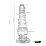9.4 Inch Huge Monster Dildo Clear,Fantasy Tentacle Knot Dildo With Suction Cup,Adult Sex Toys For Women Men Couples