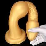 Super Long Anal Beads,Liquid Silicone Screw Thread Butt Plug Strong Suction Cup Long Anal Plug Prostate Massage Anal Trainer Dildo Anal Toy For Man Woman And Couples G-Spot (L)