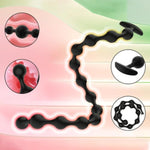 22.44 Inch Silicone Anal Beads with 13 Balls for Men and Women, Long Flexible Trainer for Prostate Massage