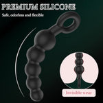 8 Inch Silicone Anal Beads Butt Plug With Pull Ring,Long Anal Dildo With 5 Gradual Knots,Female G-Spot Anal Stimulator & Male Prostate Massager,Big Anal Trainer Stretcher & Anus Dilator Adult Sex Toys