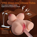 8.8Lb Vibrating Sex Doll With Voice, Male Masturbator Realistic Female Torso With Boobs Vagina Anal Big Ass, Pocket Pussy Adult Sex Toys For Men Gay, Built-In Spine