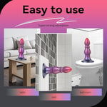 Adult Toys Realistic Fuchsia Dildo, Anal Plug Training Set, G-Spot Stimulator