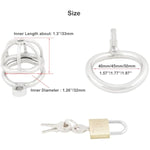 Male Chastity Device With Padlock Stainless Steel Cock Cage Ring Virginity Lock Chastity Belt For Adult Game Sex Toy W440 40Mm