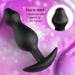 Silicone Anal Beads Butt Plug for Men and Women - Long Neck and Narrow Flared Base Prostate Massager
