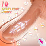 5.5'' To 8.8'' Realistic Vibrating Inflatable Dildo, 9 Inch Anal Dildo Vibrator With Adjustable Thickness & Remote Control, Inflatable Butt Plug Fat Dildos Anal Stretcher For G-Spot Prostate Massager