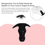 Hollow Anal Plug 2Pcs Set, Vagina Expander Tunnel Transparent Anus Dilation Dilator Bdsm Games, Butt Plugs Training Set, Use For Ass Tunnel Prostate Massager Sex Toys (Black)
