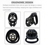Male Chastity Device, Soft Silicone Tpe Material Lightweight Cock Cage For Men Penis Bondage, Discreet Invisible Lock Chasity Cage With 4 Cock Rings, Bdsm Sex Toys For Men (Black, M)