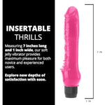 Adam And Eve Slim Pink Pleaser Vibrator Dildo, Realistic Battery Operated Thrusting Stimulator, Insertable Female Sex Toy, Waterproof, Powerful Vibration For Clitoral Anal G Spot, Compact And Discreet