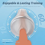 Male Masturbator Realistic Pocket Pussy Vagina Textured With 7.5In Depth Lifelike Soft And Fleshy Texture,Penis Training Masturbators Sex Machine Toy For Men (Transparent)