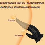 Fantasy Dual-Headed Dildo, Silicone Anal Plug with Suction Cup, Knot Design with Spiked Head for Prostate Stimulation, Double Sided Dildos for G-spot Anus Dual Pleasure, Unisex Adult Sex Toys (S)