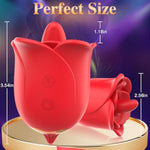 Clit Licker, Rose Sex Toy, Forceful Tongue Toy For Women, Rose Vibrator For Women'S Oral Sex Pleasure Adult Toys & Games With 12 Vibration & 10 Tongue Licking Modes (Red)