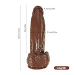 11.4 inch Big Realistic Dildo Brown,Large BBC Dildo with with Small Glans & Strong Suction Cup for Hands-Free Play,Sex Toys for Men Women Gay