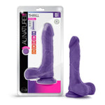 Au Naturel Bold Thrill 8.5 Inch Dildo With Suction Cup For Hands-Free Play - Soft Realistic Dual Density Flexishaft For G-Spot & Anal Stimulation - Adult Sex Toys For Women – Purple
