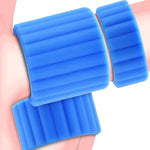 Penis Ring For Men - Ball Stretcher Glans Ring Blue Silicone Stretchy Cock Ring For Harder Longer Stronger Erections - Erection Enhancing Sex Toy - 3 Lengths