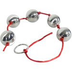 Metal Anal Puller With 5 Pullers And String, Bdsm Fetish Anal Dilator Anal Plug, Multi-Play Portable Handheld Anal Puller Couple Flirting Vagina Balls Adult Erotica Sm Sex Toys Men Women (Red)