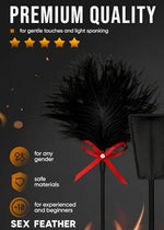 Sex Feather Tickler for Spanking Paddle 15 inch Teasers Adult for BDSM Role Play Bedroom SM Bondage Accessories for Couples