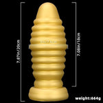 Large Ribbed Silicone Anal Plug Big Butt Plug Anus Stimulator Anal Training Toy For Advanced Men Women